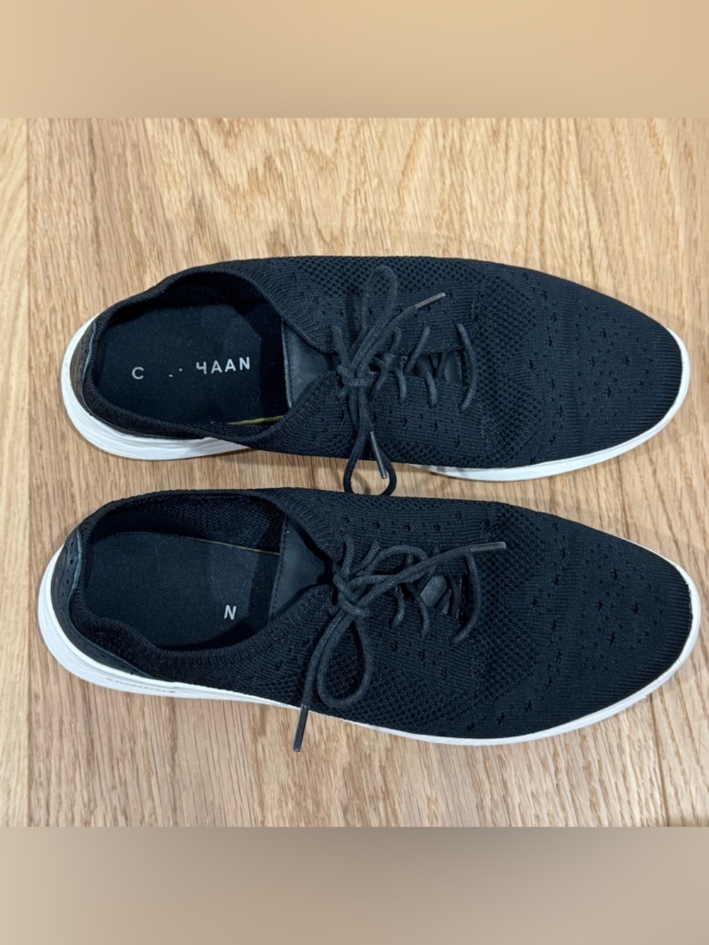 Cole Haan Women's ZERØGRAND Meritt Stitchlite Oxfords Sz 7.5 black knit sneakers - Picture 9 of 11